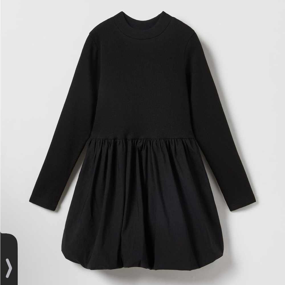 Zara Black Smocked Tiered A-Line Dress